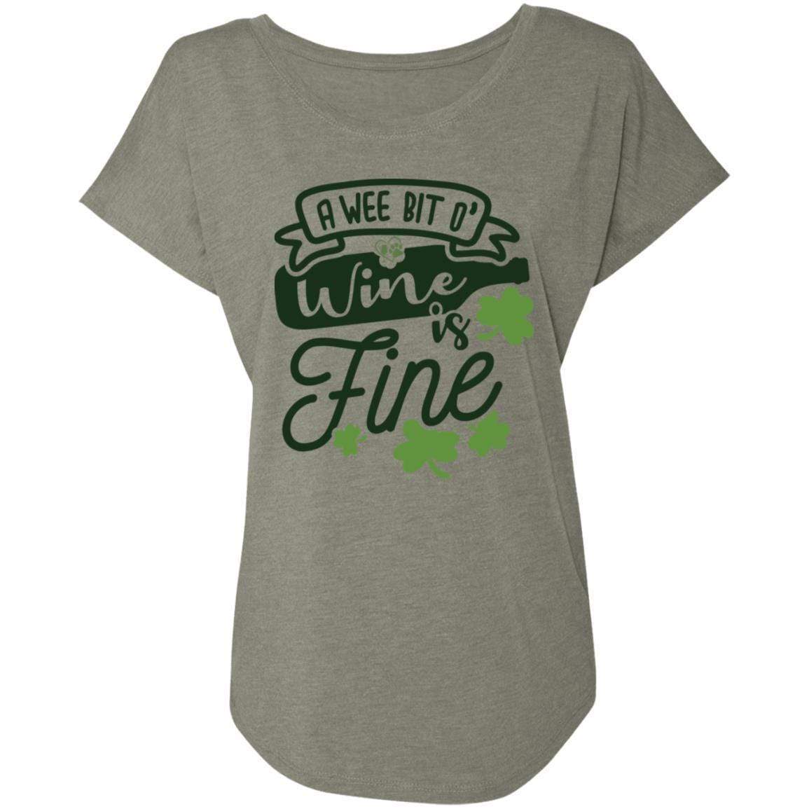 T-Shirts Venetian Grey / X-Small Winey Bitches Co Ladies' Triblend Dolman Sleeve WineyBitchesCo