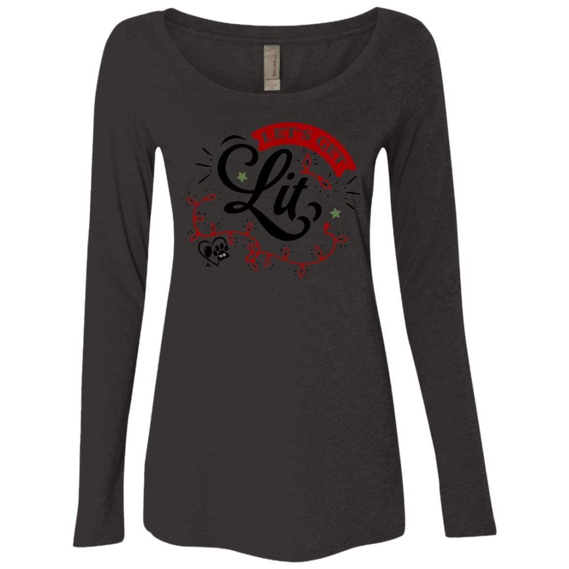 T-Shirts Vintage Black / S WineyBitches.Co Ladies' Triblend LS Scoop WineyBitchesCo