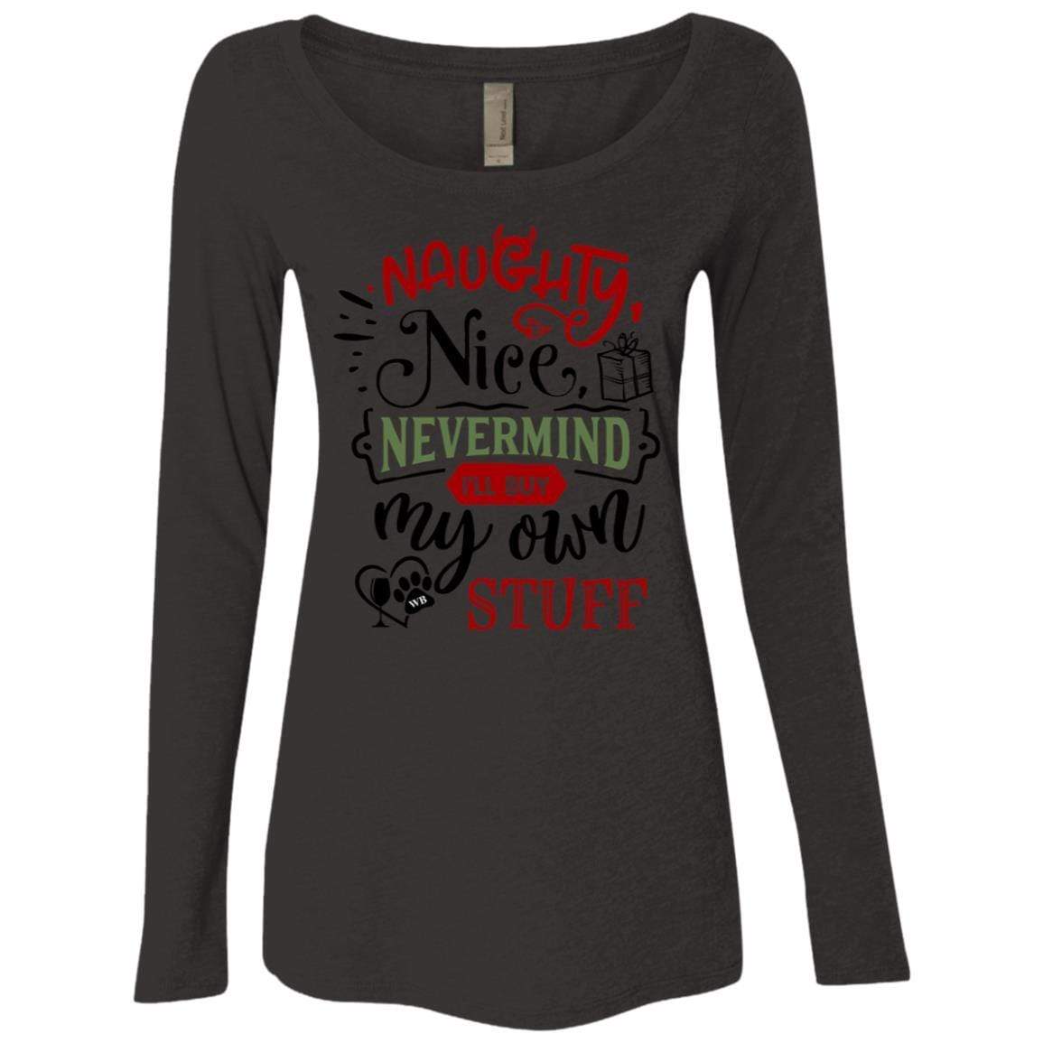 T-Shirts Vintage Black / S WineyBitches.Co Ladies' Triblend LS Scoop WineyBitchesCo