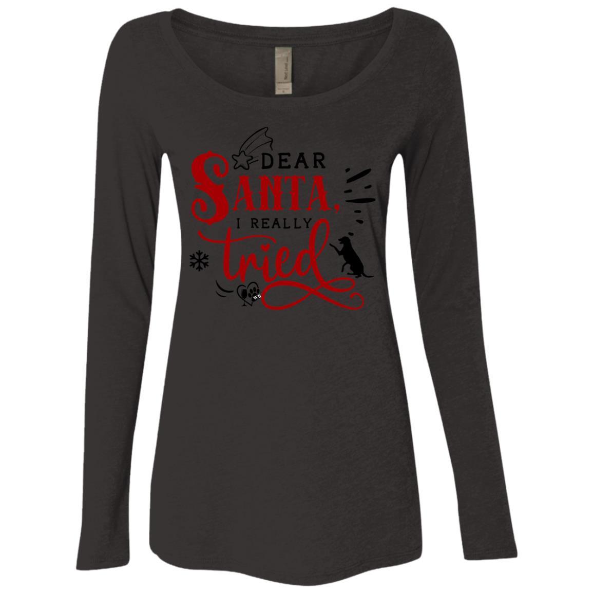 T-Shirts Vintage Black / S WineyBitches.Co Ladies' Triblend LS Scoop WineyBitchesCo