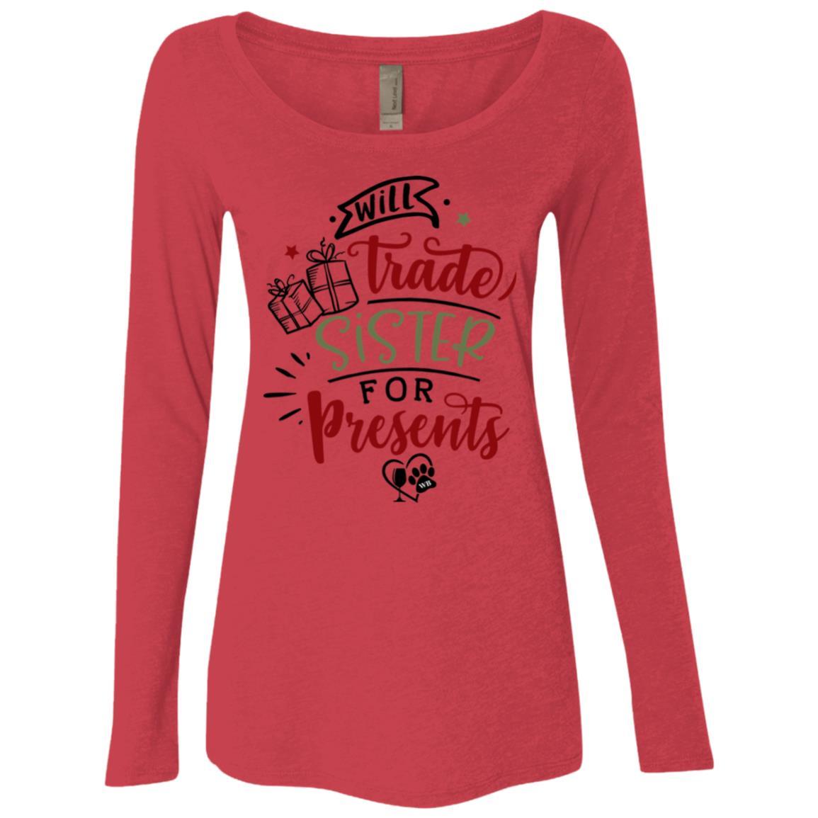 T-Shirts Vintage Red / S WineyBitches.Co Ladies' Triblend LS Scoop WineyBitchesCo