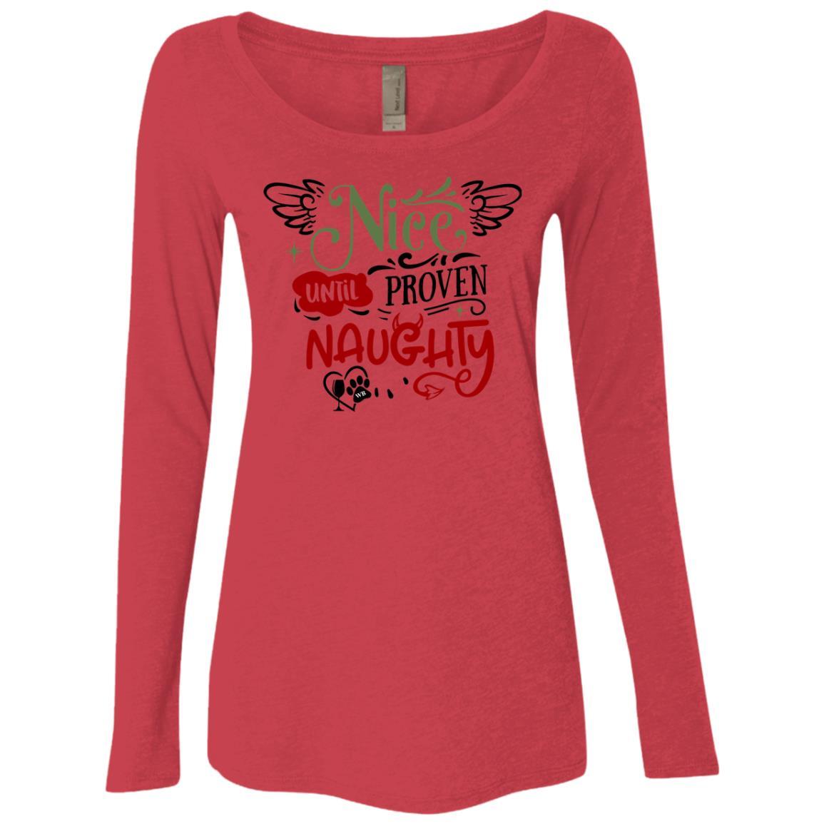 T-Shirts Vintage Red / S WineyBitches.Co Ladies' Triblend LS Scoop WineyBitchesCo