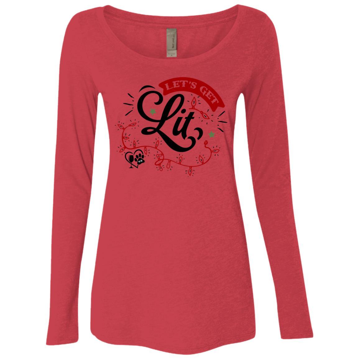 T-Shirts Vintage Red / S WineyBitches.Co Ladies' Triblend LS Scoop WineyBitchesCo