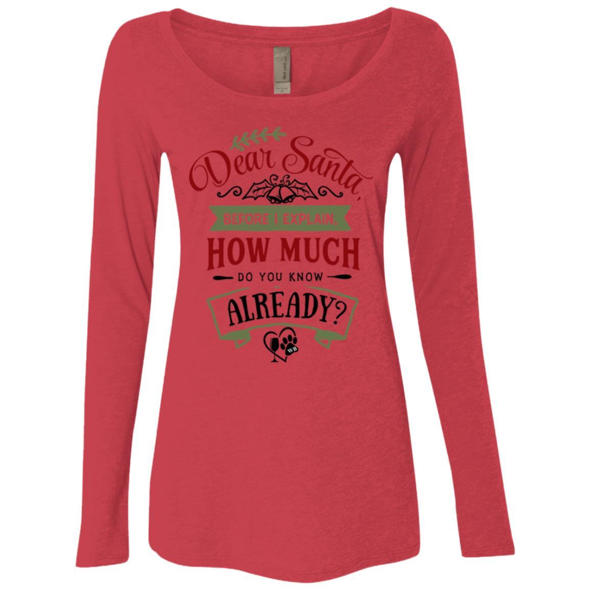T-Shirts Vintage Red / S WineyBitches.Co Ladies' Triblend LS Scoop WineyBitchesCo