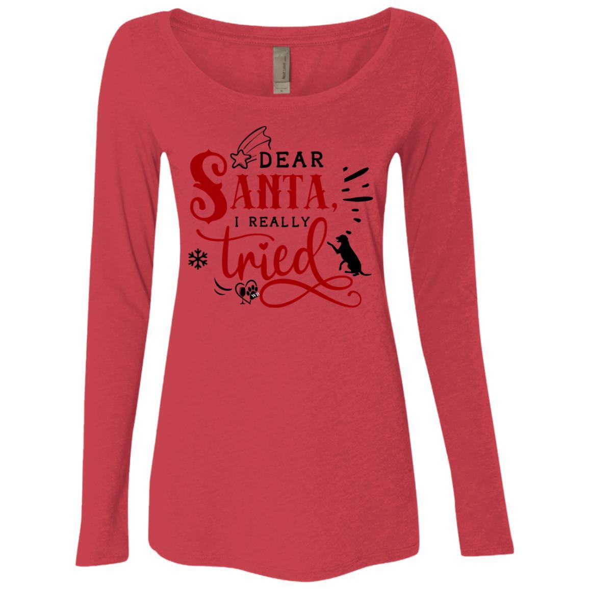 T-Shirts Vintage Red / S WineyBitches.Co Ladies' Triblend LS Scoop WineyBitchesCo