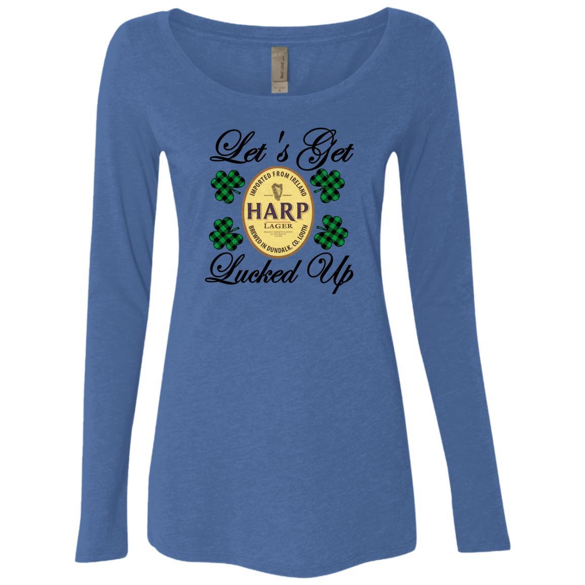 T-Shirts Vintage Royal / S Winey Bitches Co Ladies' Triblend LS Scoop WineyBitchesCo
