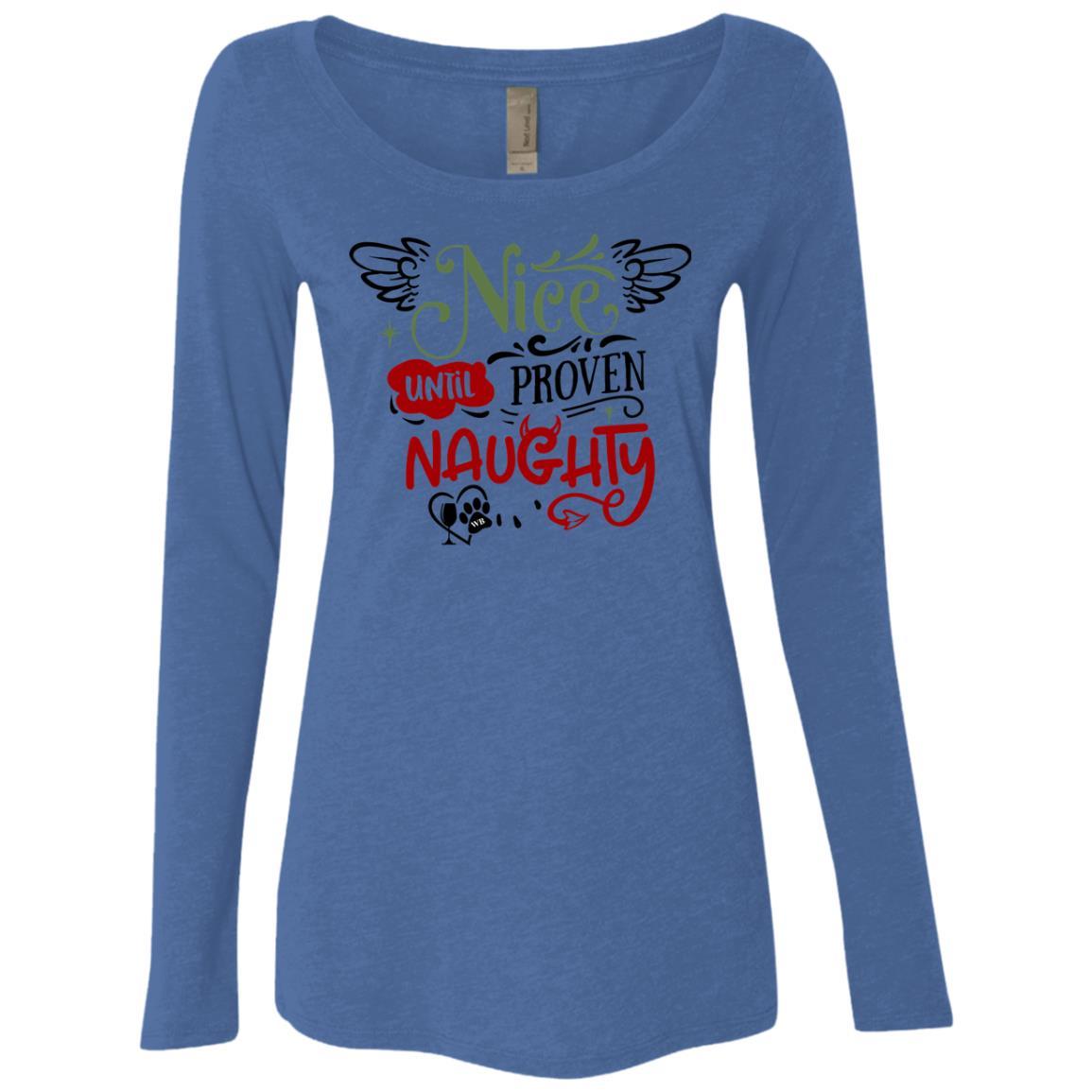 T-Shirts Vintage Royal / S WineyBitches.Co Ladies' Triblend LS Scoop WineyBitchesCo