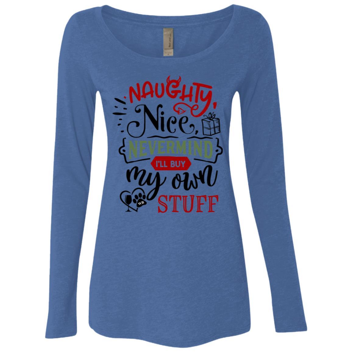T-Shirts Vintage Royal / S WineyBitches.Co Ladies' Triblend LS Scoop WineyBitchesCo
