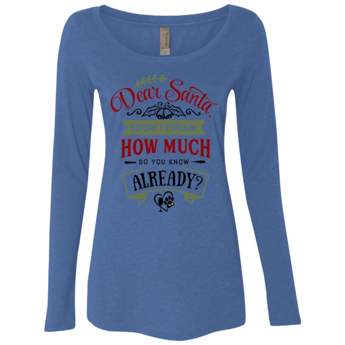 T-Shirts Vintage Royal / S WineyBitches.Co Ladies' Triblend LS Scoop WineyBitchesCo
