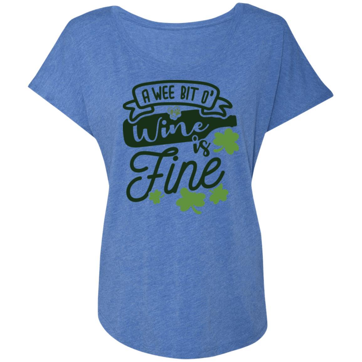 T-Shirts Vintage Royal / X-Small Winey Bitches Co Ladies' Triblend Dolman Sleeve WineyBitchesCo