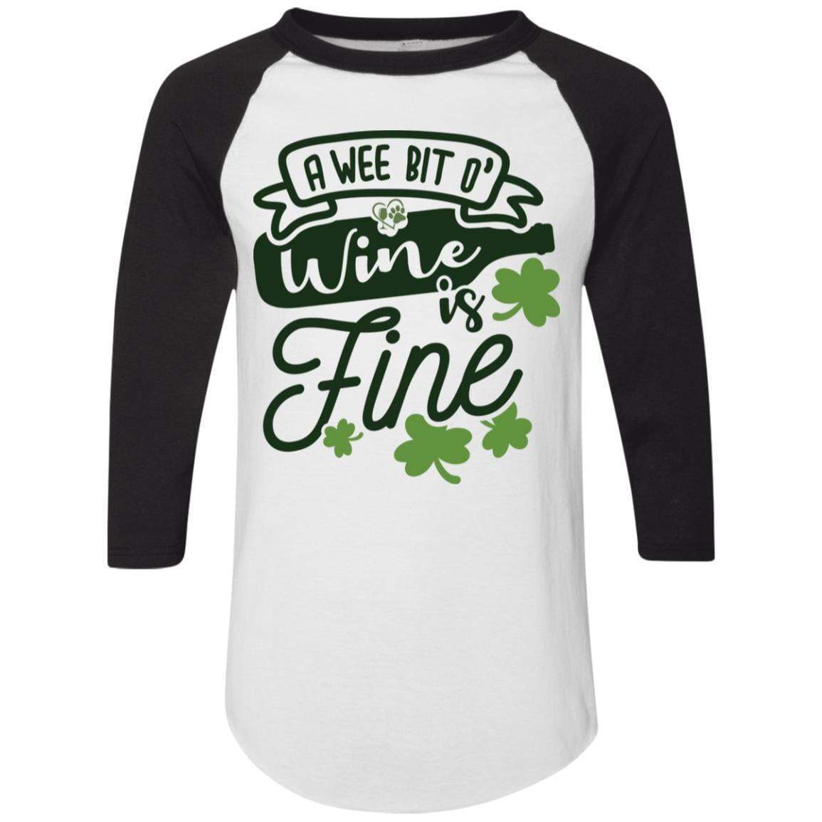 T-Shirts White/Black / S Winey Bitches Co Colorblock Raglan Jersey WineyBitchesCo