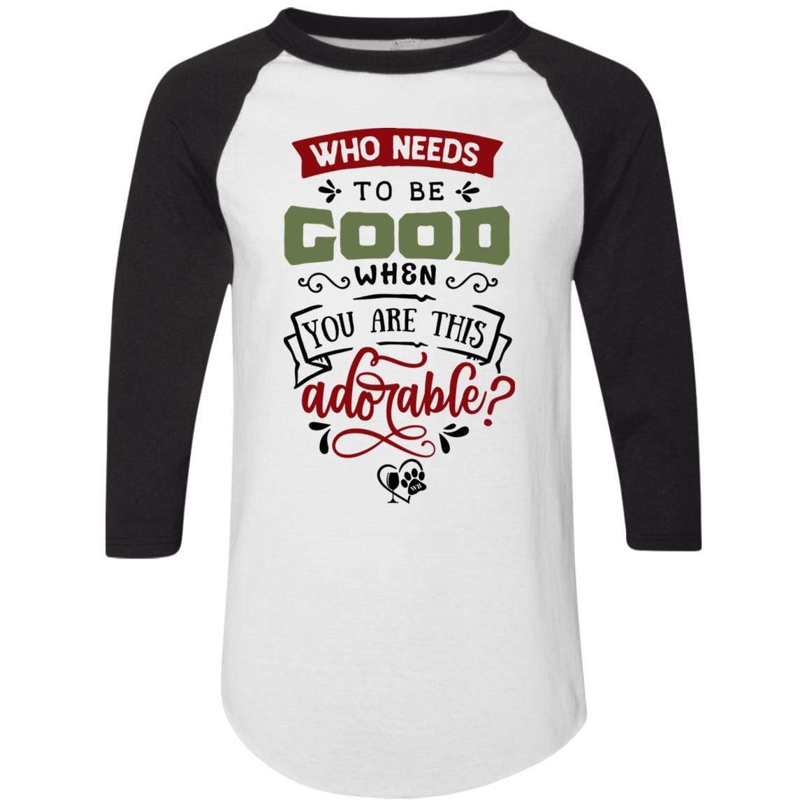 T-Shirts White/Black / S WineyBitches.Co Colorblock Raglan Jersey WineyBitchesCo