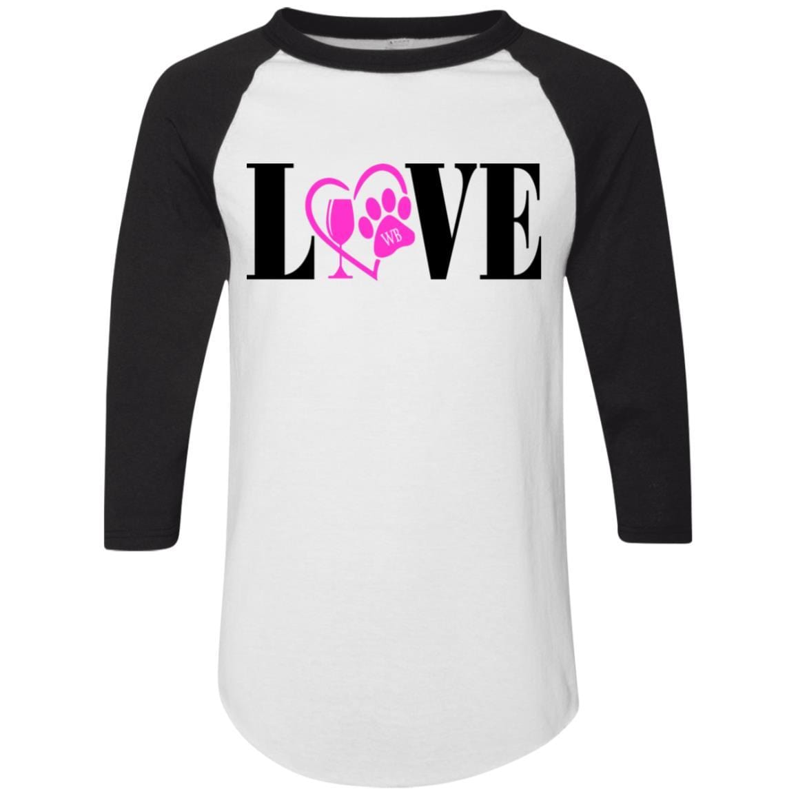 T-Shirts White/Black / S WineyBitches.co Colorblock Raglan Jersey WineyBitchesCo