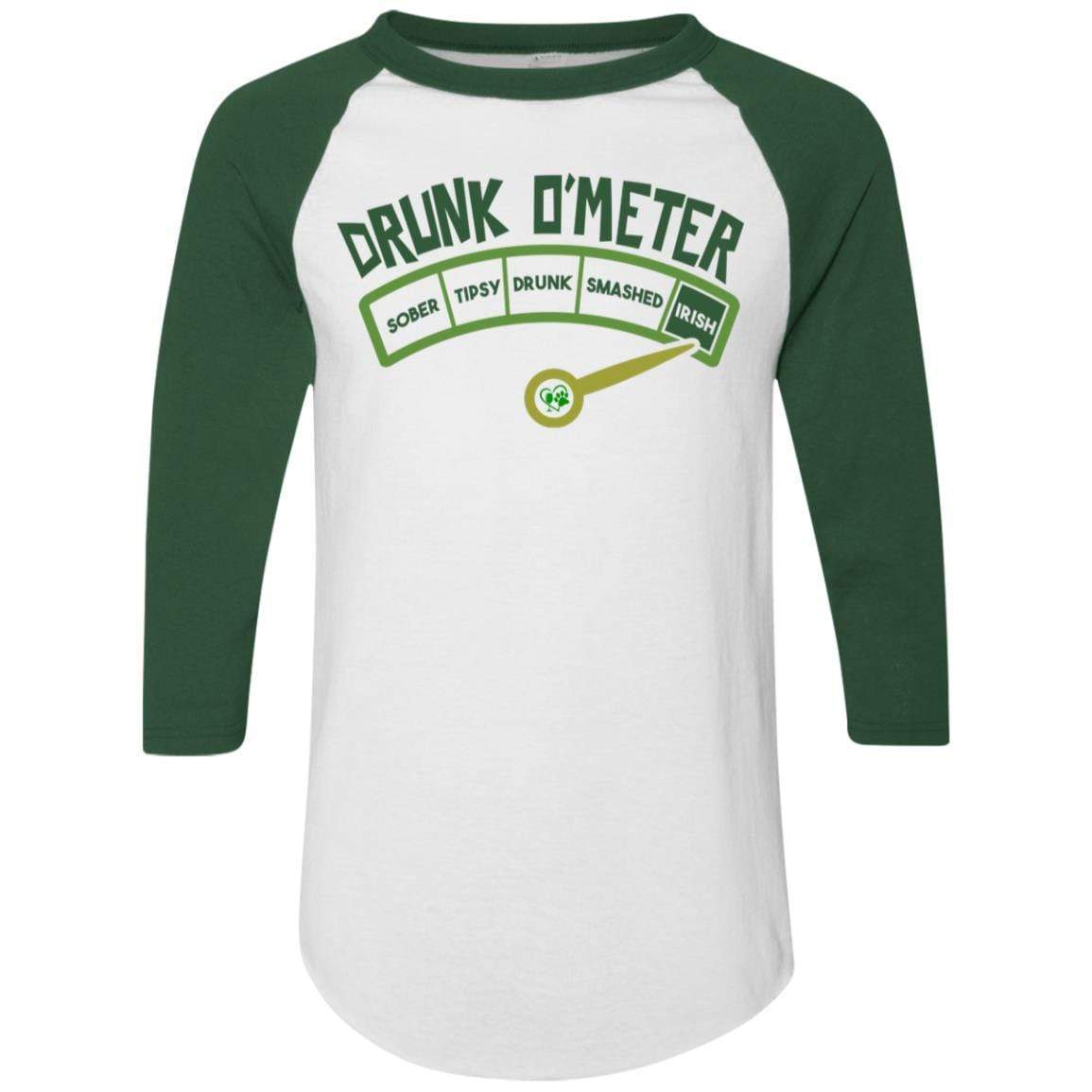 T-Shirts White/Dark Green / S Winey Bitches Co Colorblock Raglan Jersey WineyBitchesCo