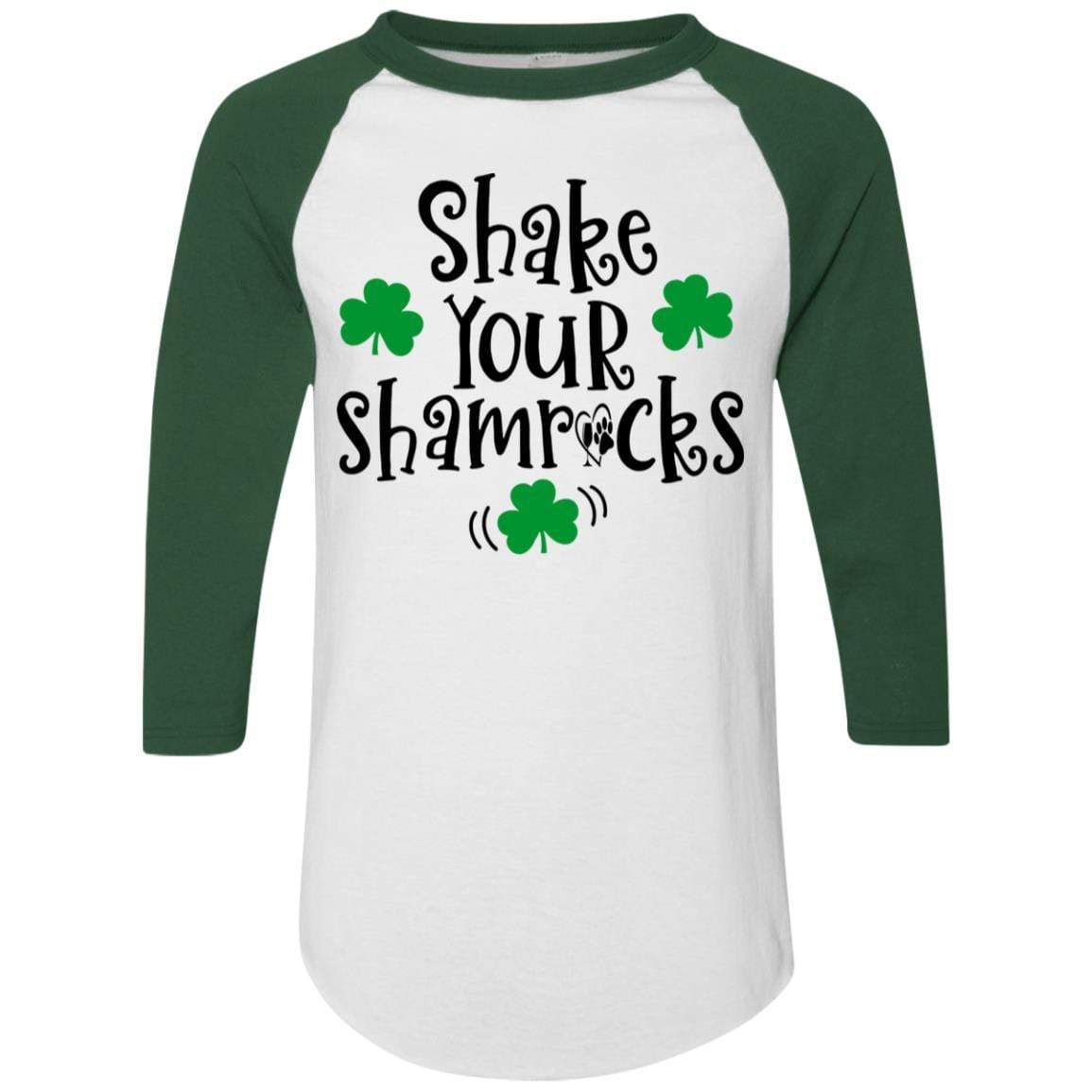 T-Shirts White/Dark Green / S Winey Bitches Co Colorblock Raglan Jersey WineyBitchesCo