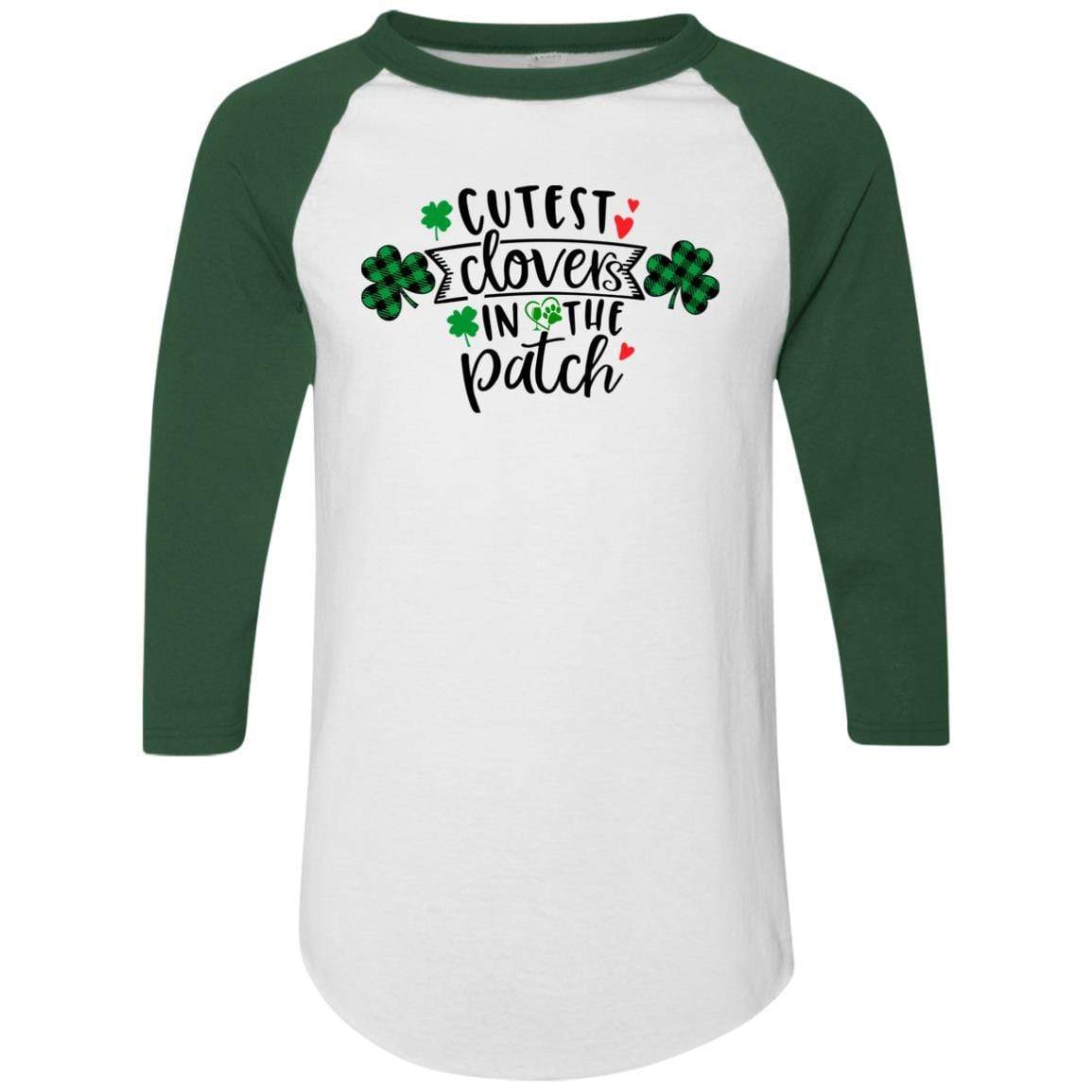 T-Shirts White/Dark Green / S Winey Bitches Co Colorblock Raglan Jersey WineyBitchesCo