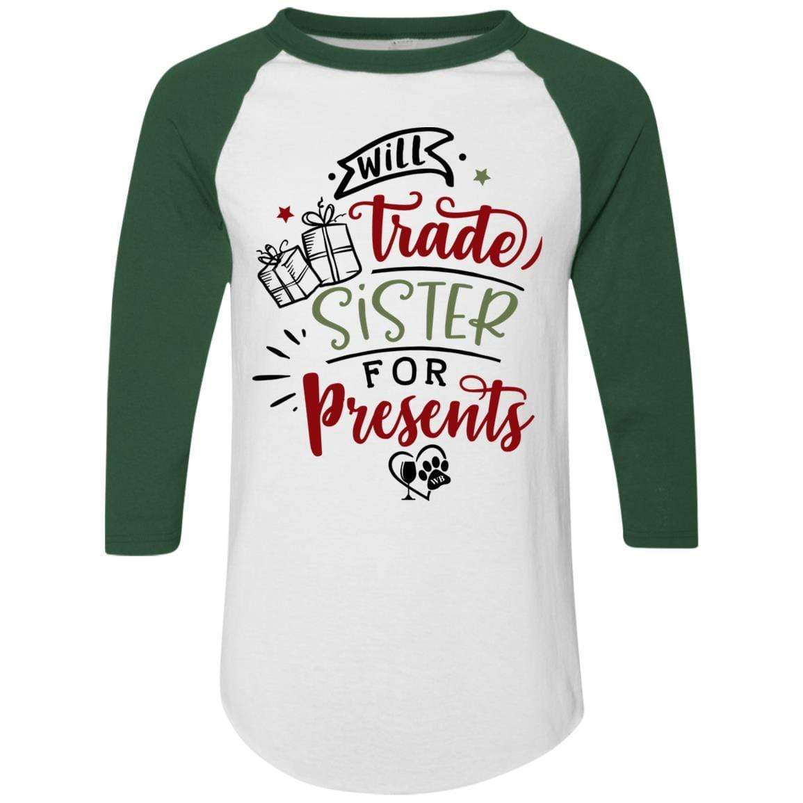 T-Shirts White/Dark Green / S WineyBitches.Co Colorblock Raglan Jersey WineyBitchesCo