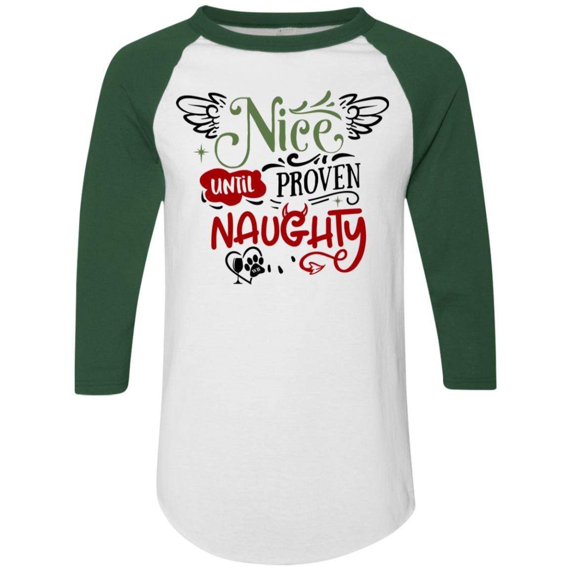 T-Shirts White/Dark Green / S WineyBitches.Co Colorblock Raglan Jersey WineyBitchesCo