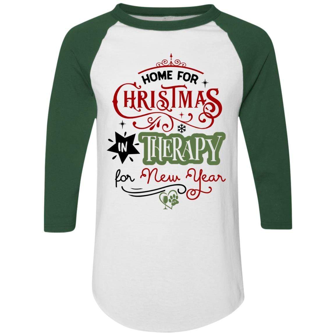 T-Shirts White/Dark Green / S WineyBitches.Co Colorblock Raglan Jersey WineyBitchesCo
