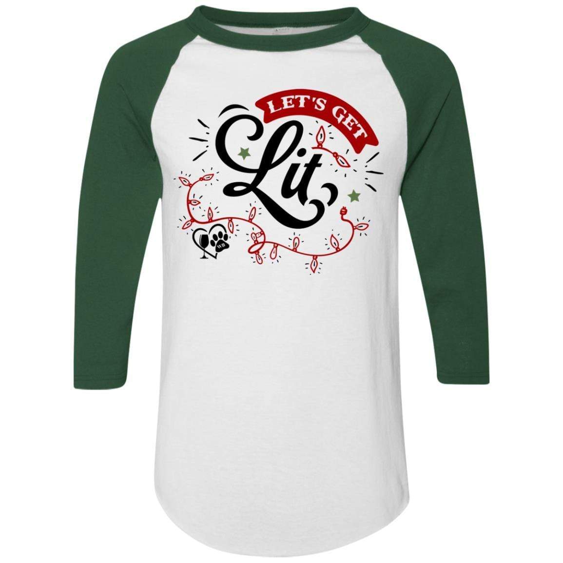T-Shirts White/Dark Green / S WineyBitches.Co Colorblock Raglan Jersey WineyBitchesCo