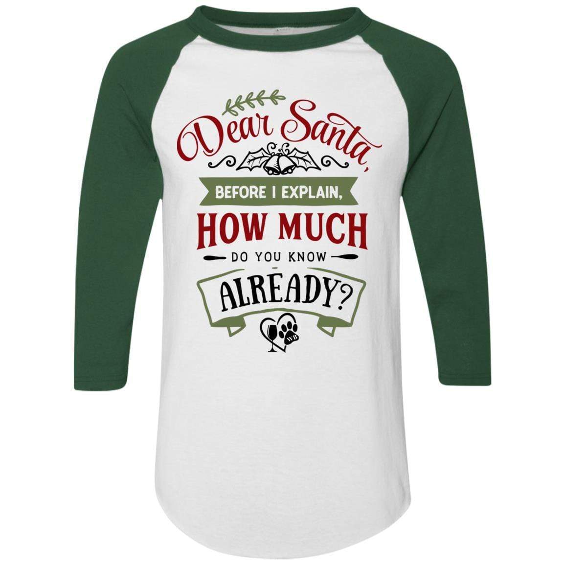 T-Shirts White/Dark Green / S WineyBitches.Co Colorblock Raglan Jersey WineyBitchesCo