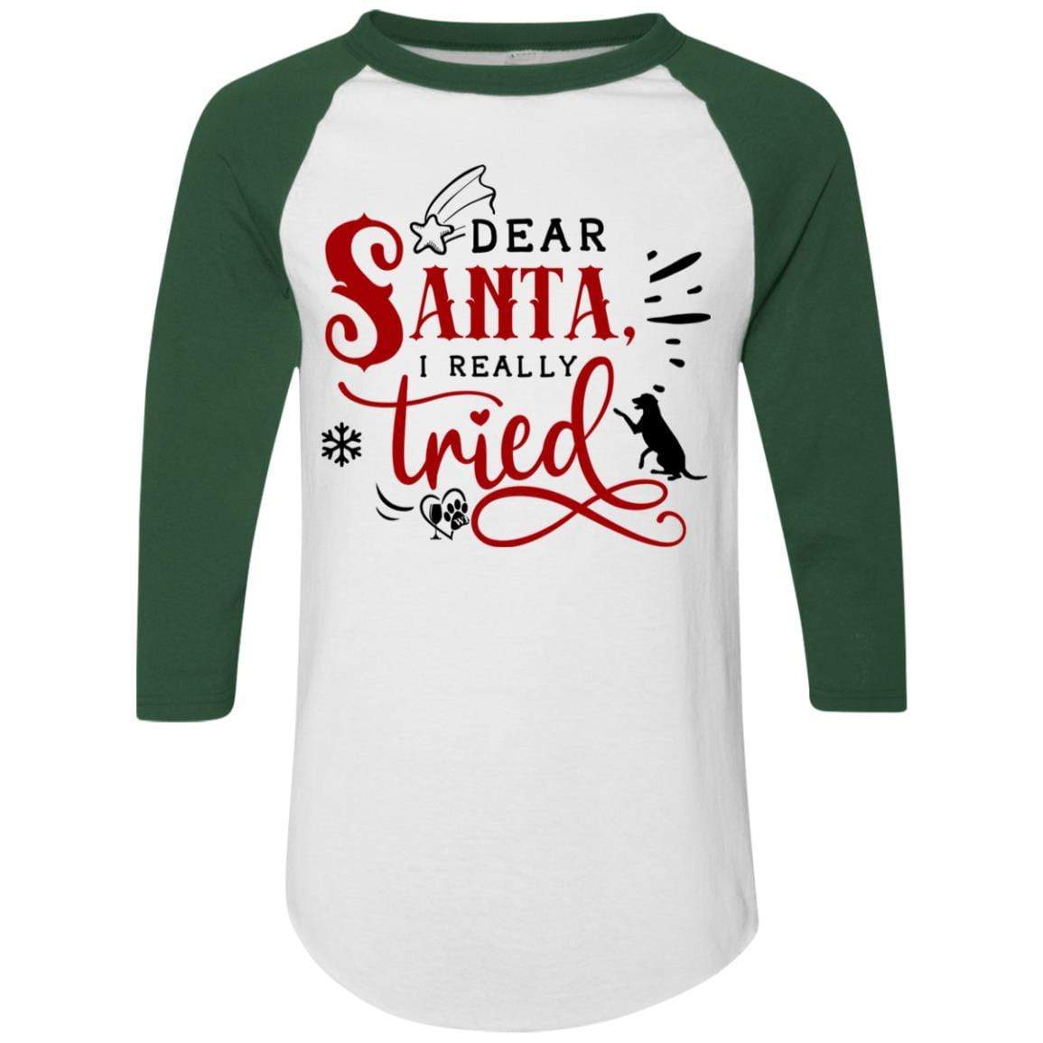 T-Shirts White/Dark Green / S WineyBitches.Co Colorblock Raglan Jersey WineyBitchesCo