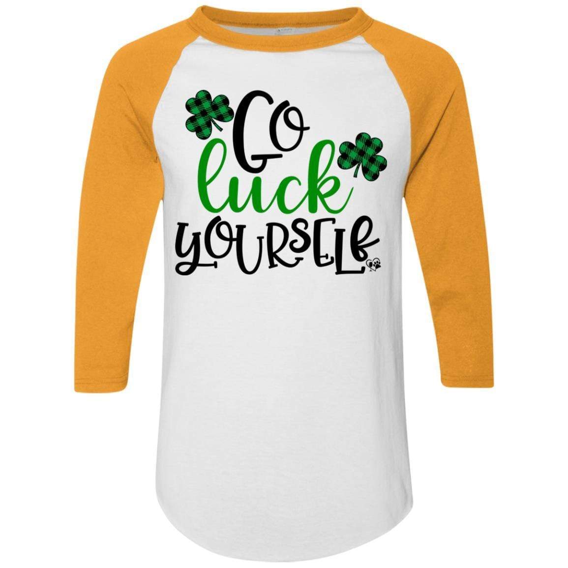 T-Shirts White/Gold / S Winey Bitches Co Colorblock Raglan Jersey WineyBitchesCo