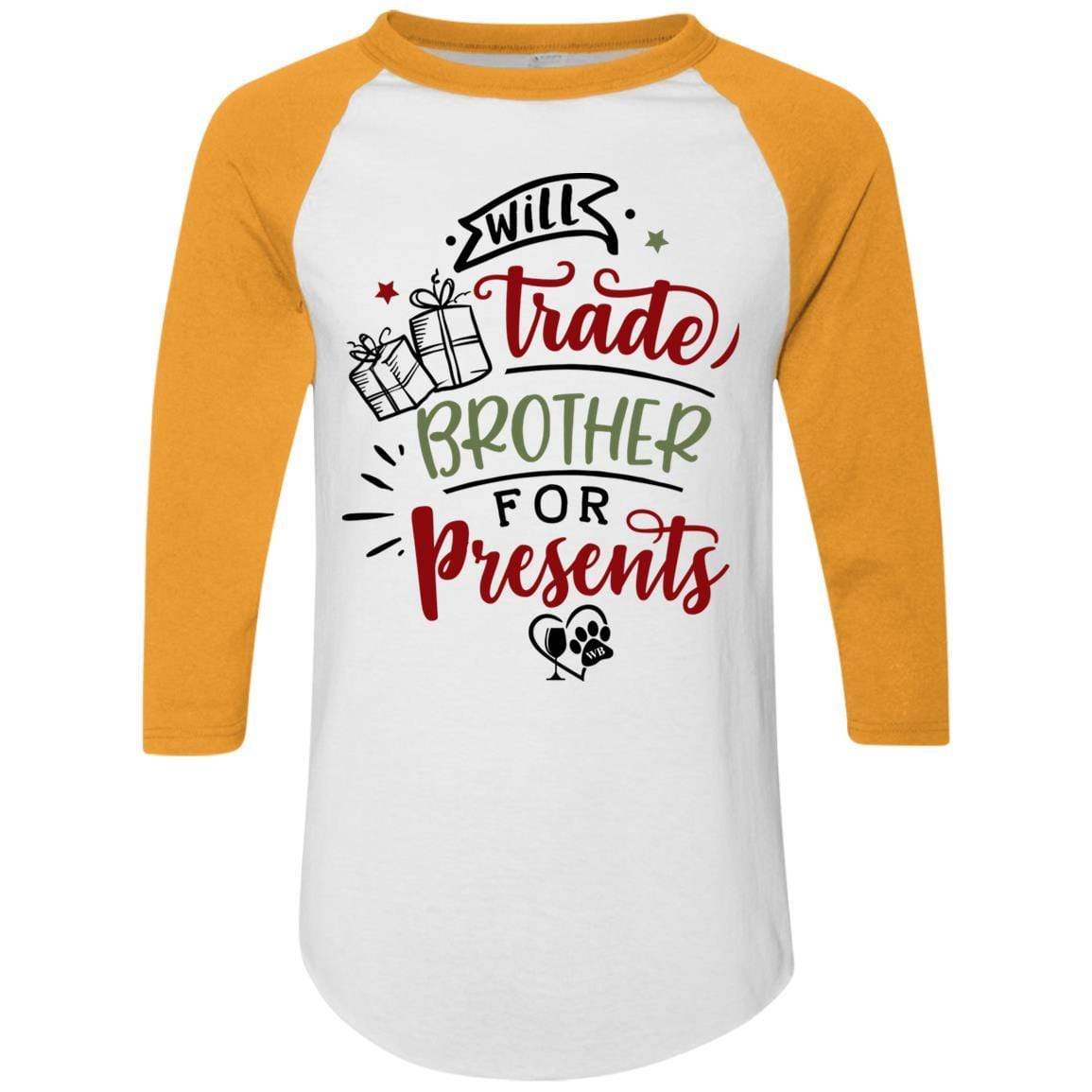 T-Shirts White/Gold / S WineyBitches.Co Colorblock Raglan Jersey WineyBitchesCo