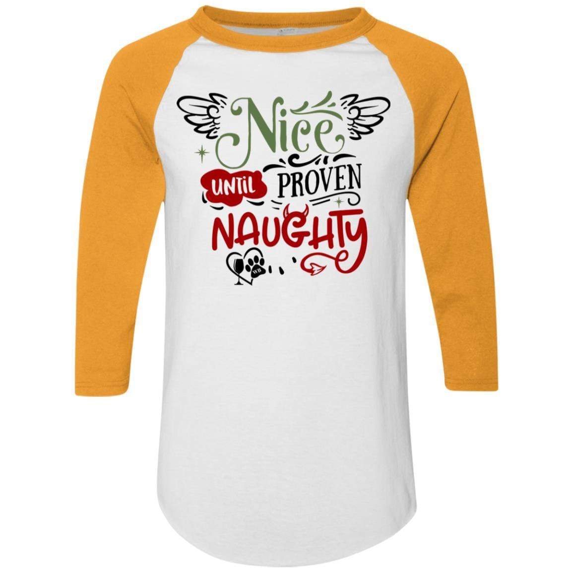 T-Shirts White/Gold / S WineyBitches.Co Colorblock Raglan Jersey WineyBitchesCo