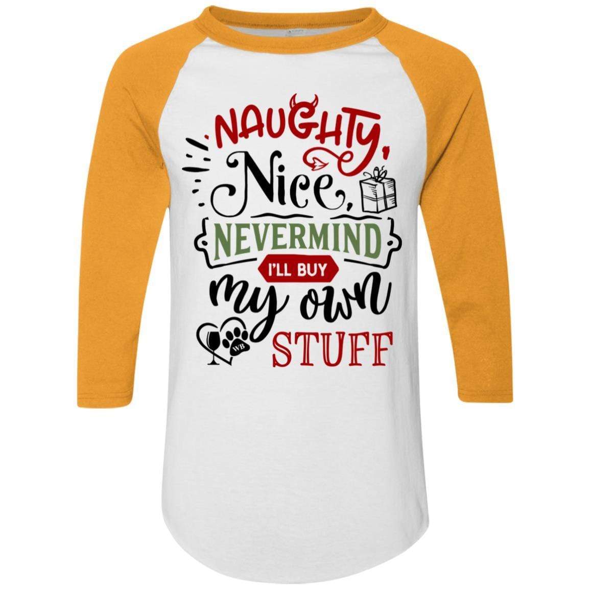 T-Shirts White/Gold / S WineyBitches.Co Colorblock Raglan Jersey WineyBitchesCo