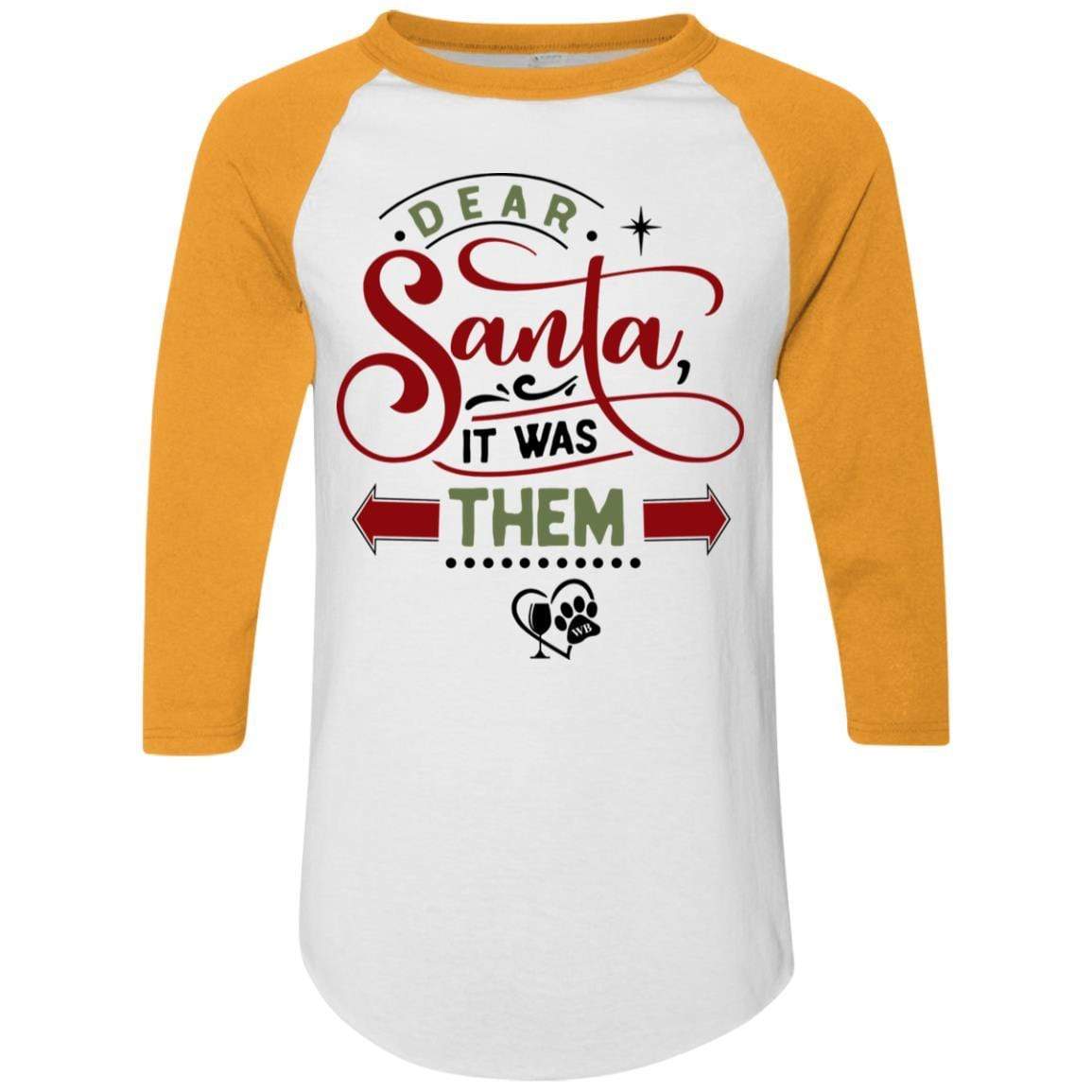 T-Shirts White/Gold / S WineyBitches.Co Colorblock Raglan Jersey WineyBitchesCo