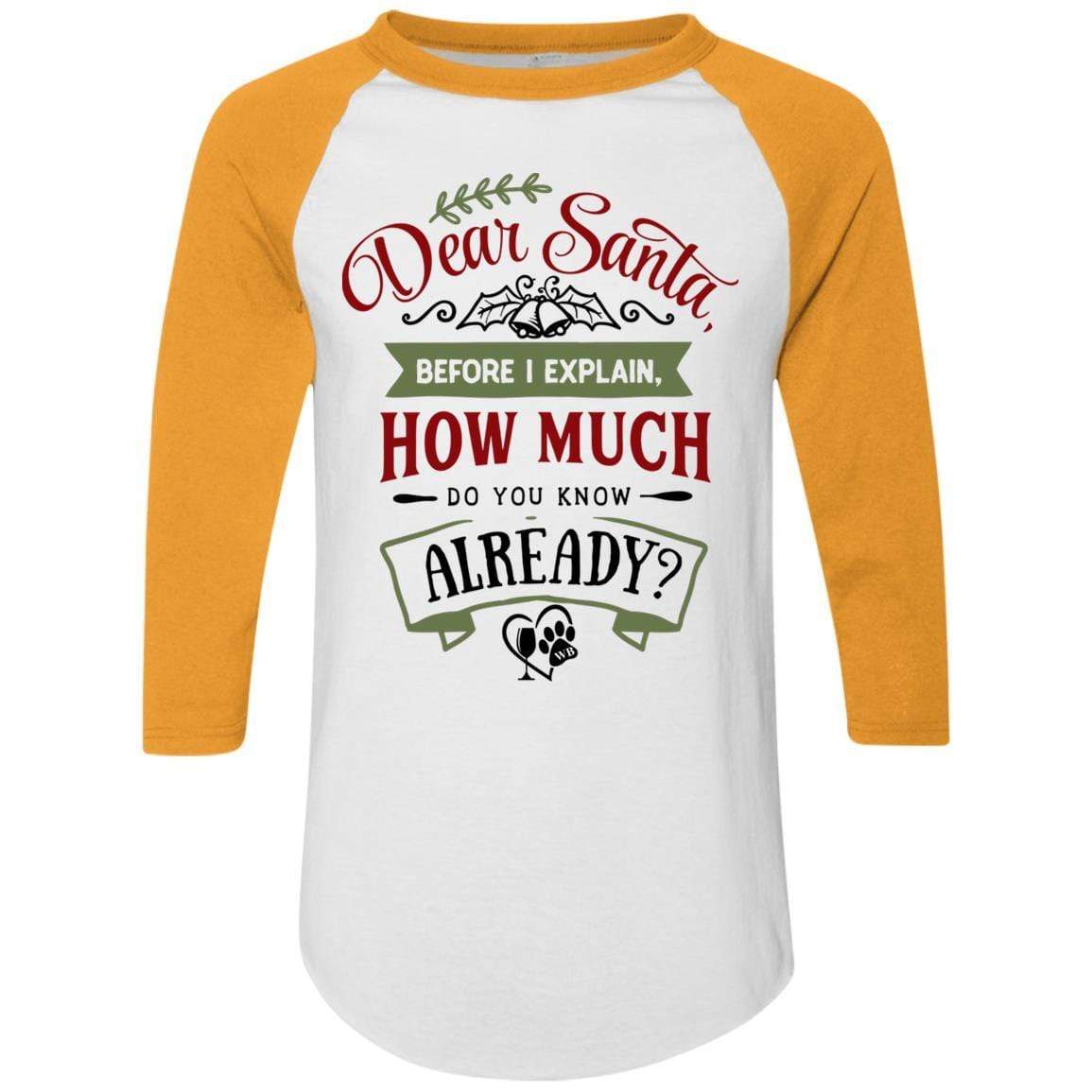 T-Shirts White/Gold / S WineyBitches.Co Colorblock Raglan Jersey WineyBitchesCo
