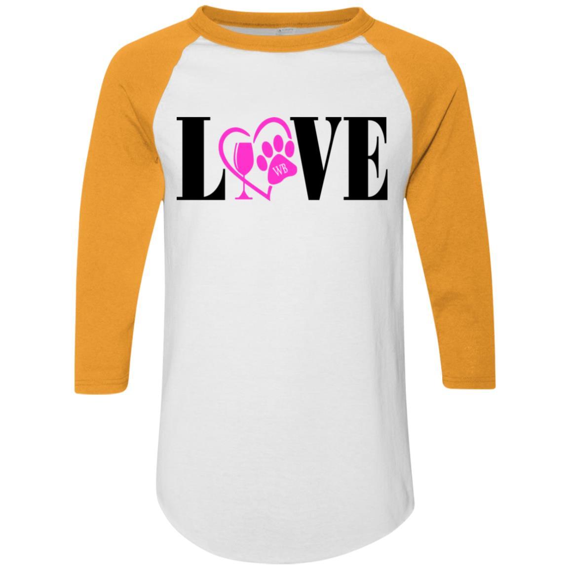 T-Shirts White/Gold / S WineyBitches.co Colorblock Raglan Jersey WineyBitchesCo