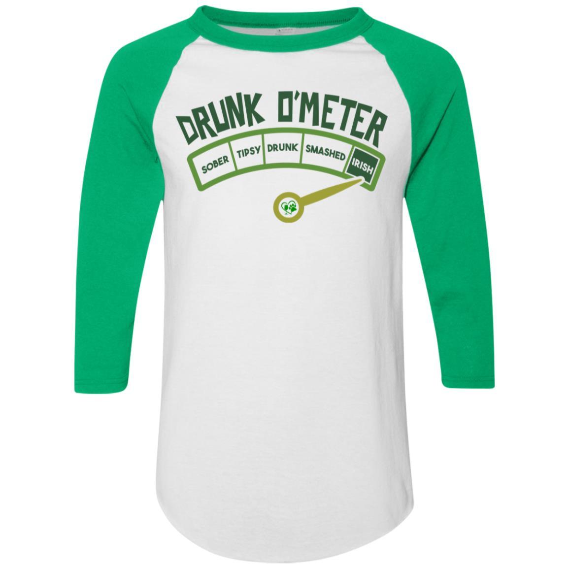 T-Shirts White/Kelly / S Winey Bitches Co Colorblock Raglan Jersey WineyBitchesCo