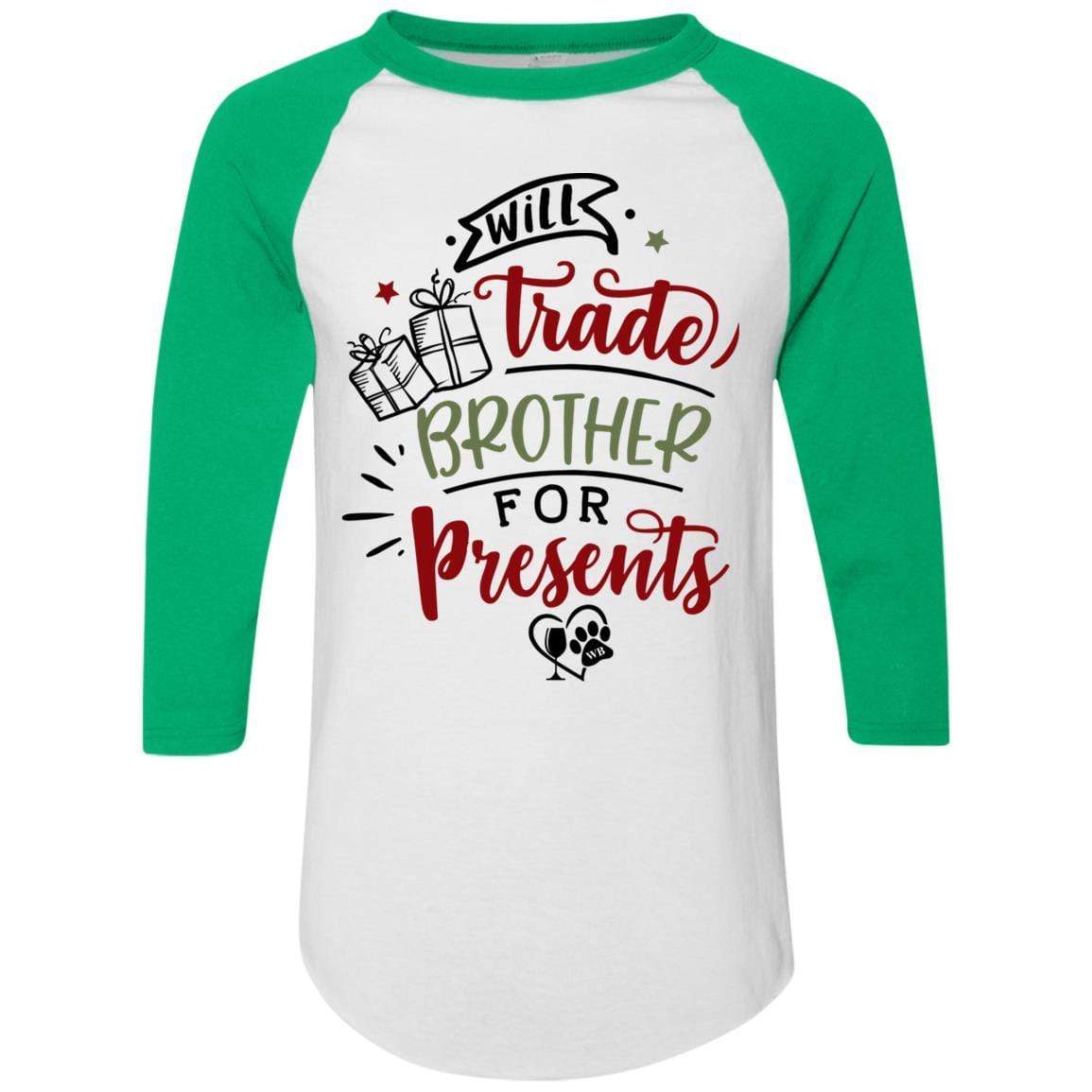 T-Shirts White/Kelly / S WineyBitches.Co Colorblock Raglan Jersey WineyBitchesCo
