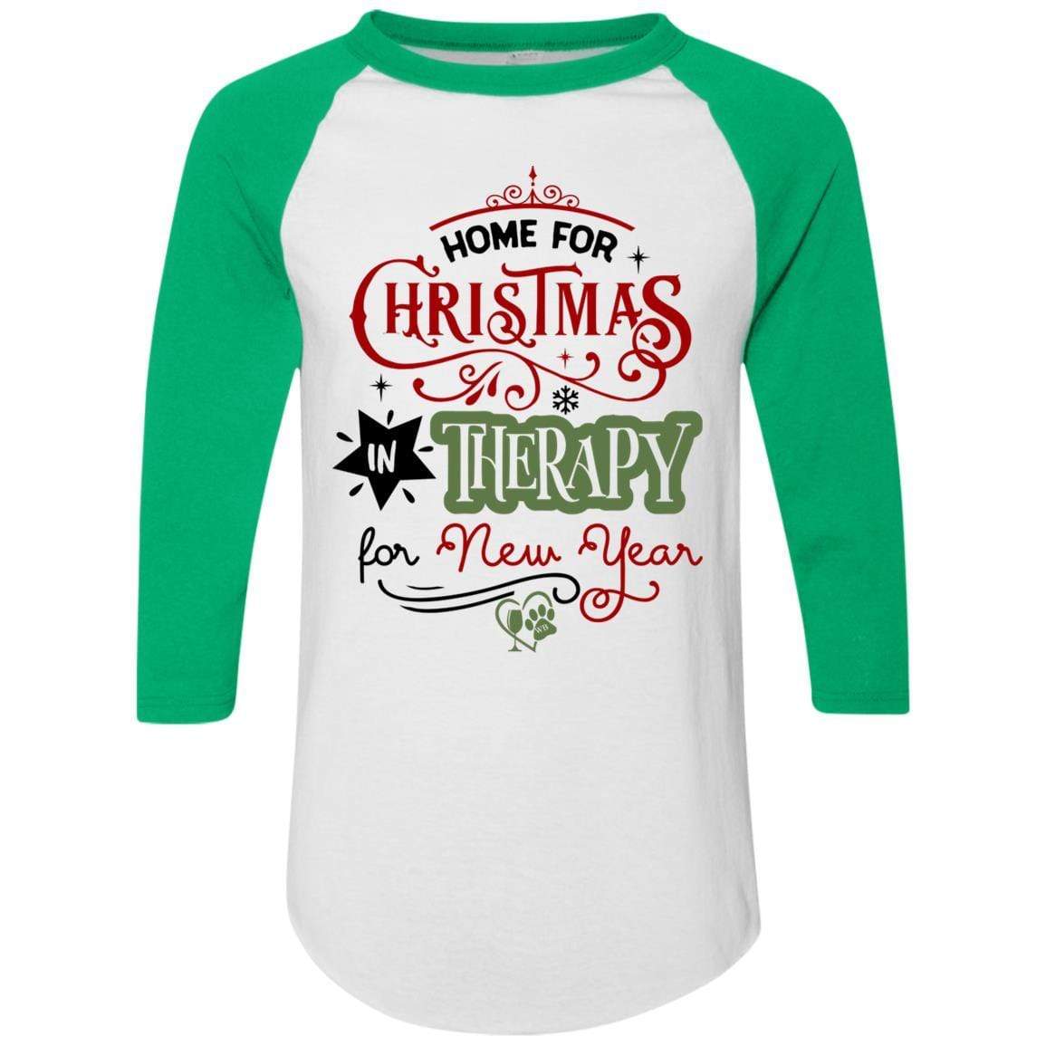T-Shirts White/Kelly / S WineyBitches.Co Colorblock Raglan Jersey WineyBitchesCo