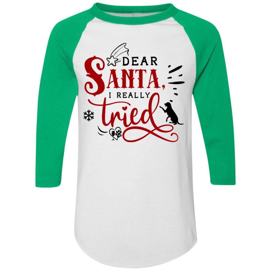 T-Shirts White/Kelly / S WineyBitches.Co Colorblock Raglan Jersey WineyBitchesCo