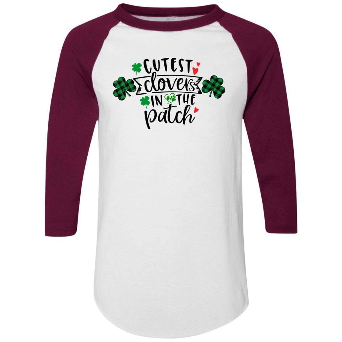 T-Shirts White/Maroon / S Winey Bitches Co Colorblock Raglan Jersey WineyBitchesCo