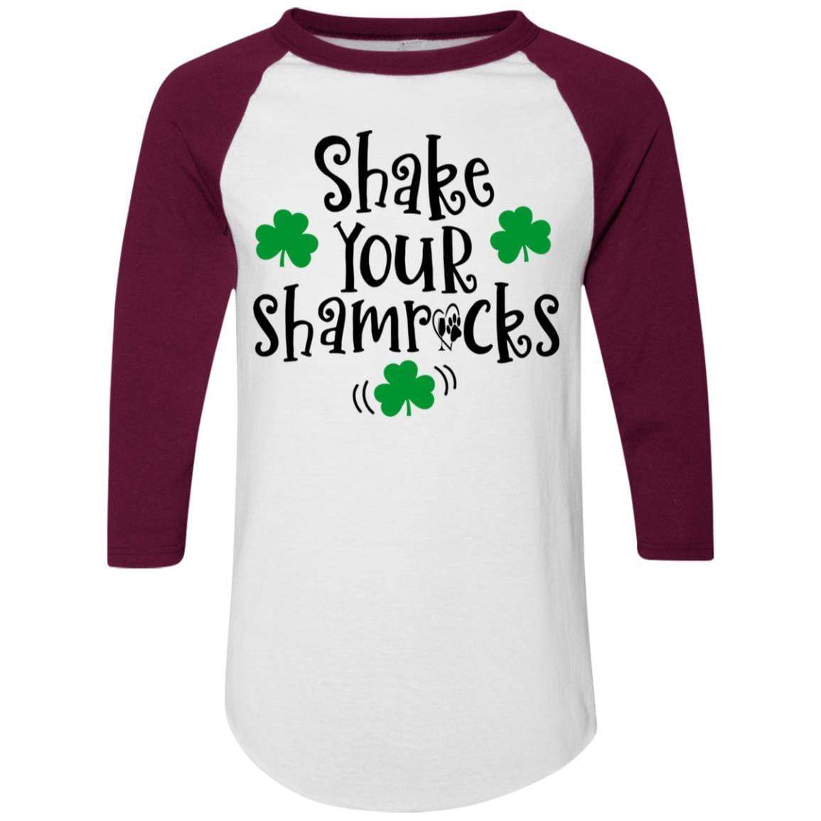 T-Shirts White/Maroon / S Winey Bitches Co Colorblock Raglan Jersey WineyBitchesCo