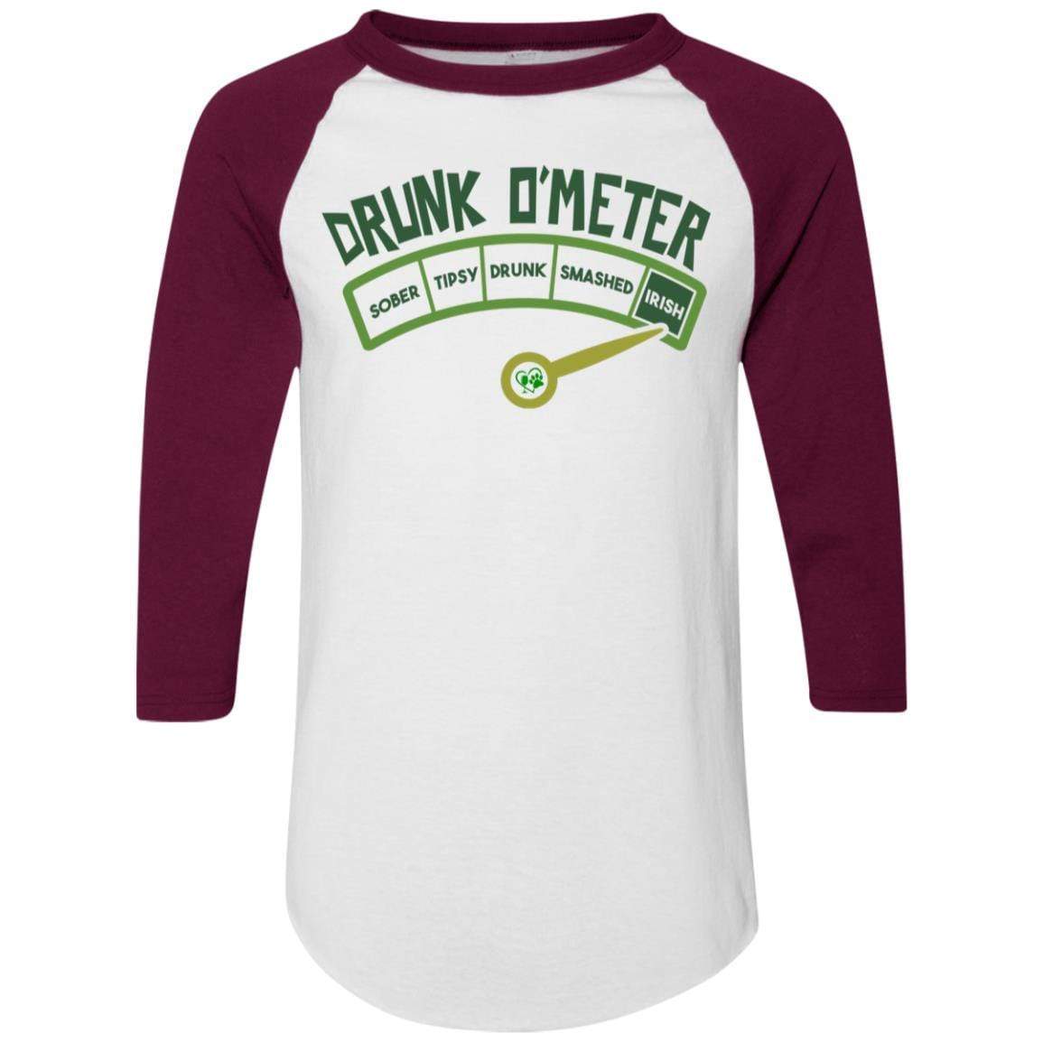 T-Shirts White/Maroon / S Winey Bitches Co Colorblock Raglan Jersey WineyBitchesCo