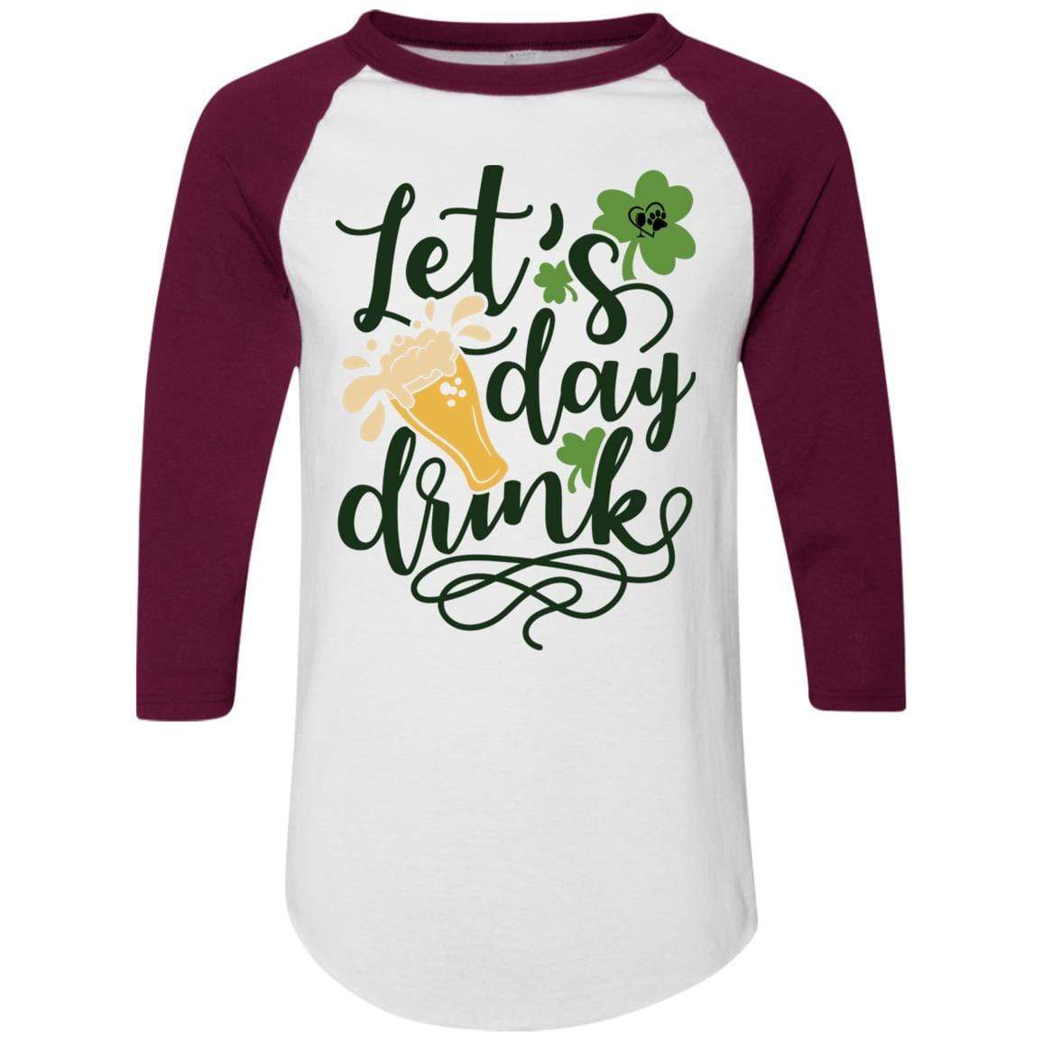 T-Shirts White/Maroon / S Winey Bitches Co Colorblock Raglan Jersey WineyBitchesCo
