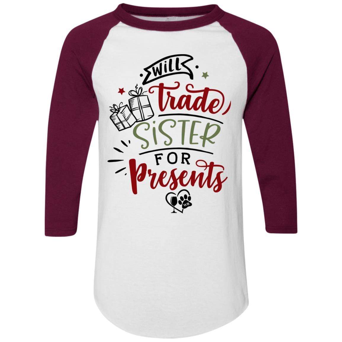 T-Shirts White/Maroon / S WineyBitches.Co Colorblock Raglan Jersey WineyBitchesCo