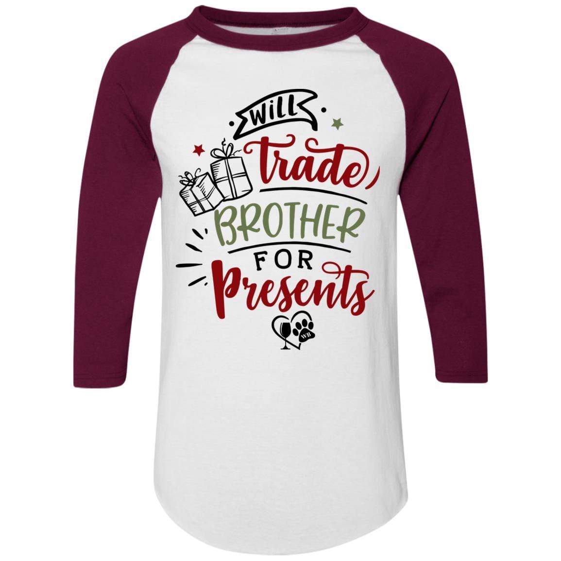 T-Shirts White/Maroon / S WineyBitches.Co Colorblock Raglan Jersey WineyBitchesCo