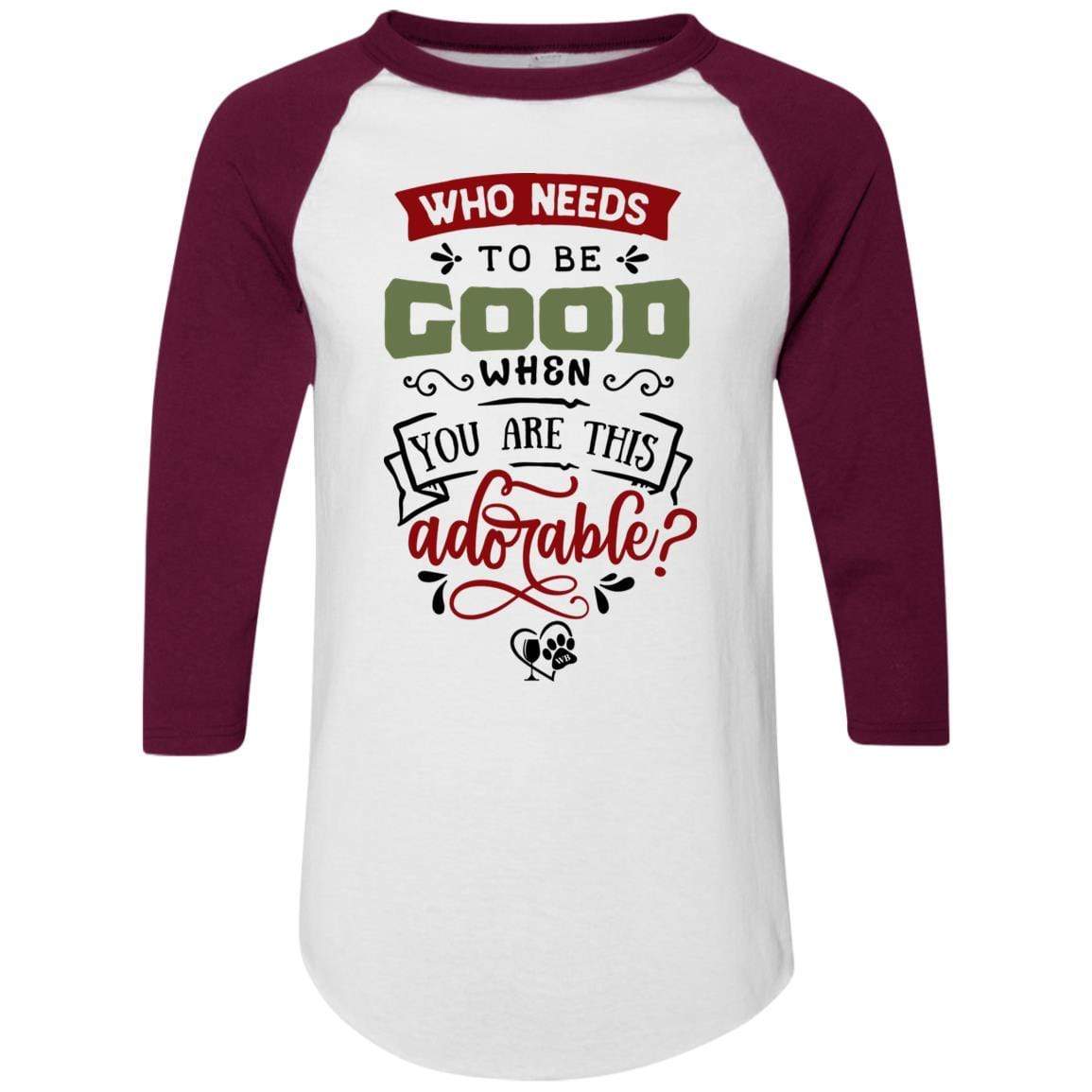T-Shirts White/Maroon / S WineyBitches.Co Colorblock Raglan Jersey WineyBitchesCo