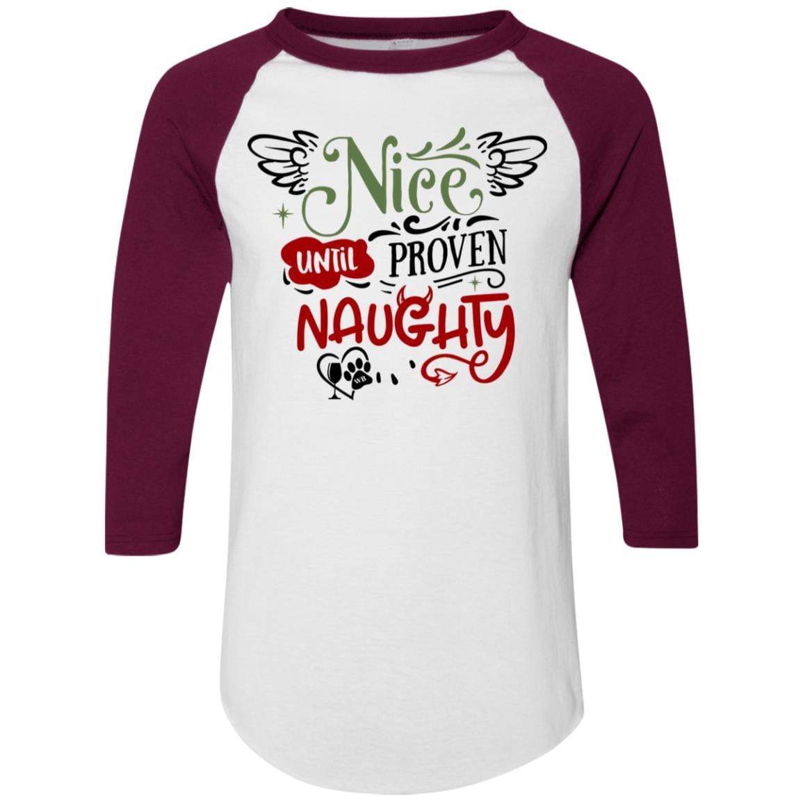 T-Shirts White/Maroon / S WineyBitches.Co Colorblock Raglan Jersey WineyBitchesCo