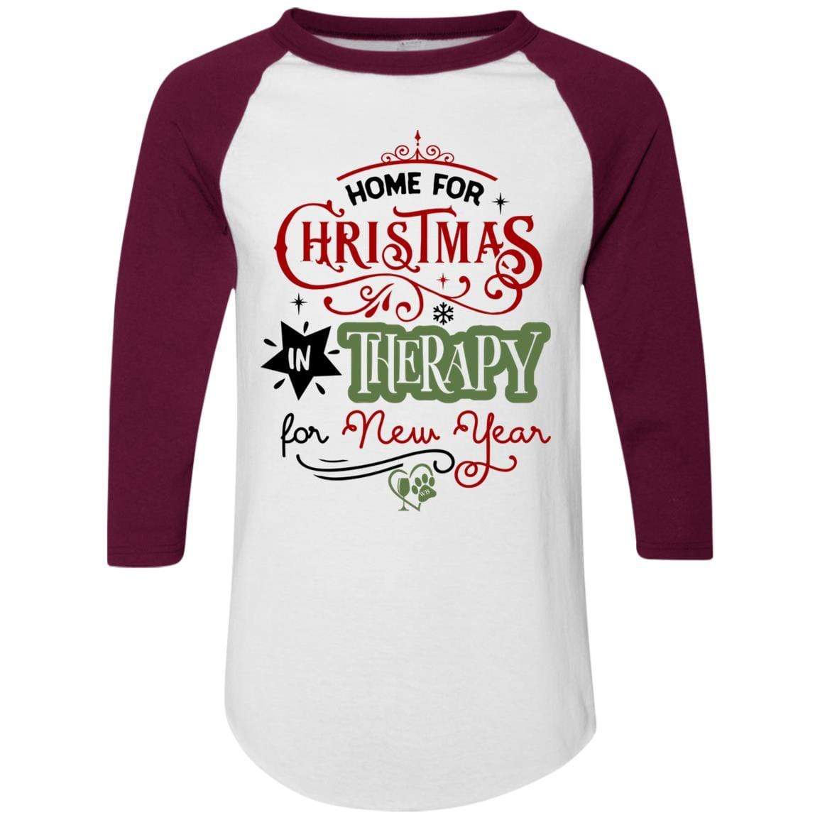 T-Shirts White/Maroon / S WineyBitches.Co Colorblock Raglan Jersey WineyBitchesCo