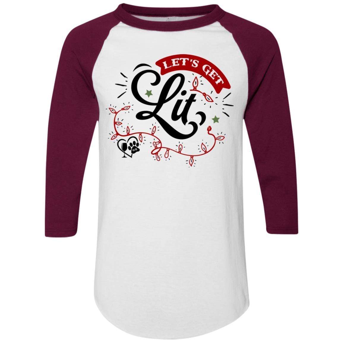 T-Shirts White/Maroon / S WineyBitches.Co Colorblock Raglan Jersey WineyBitchesCo