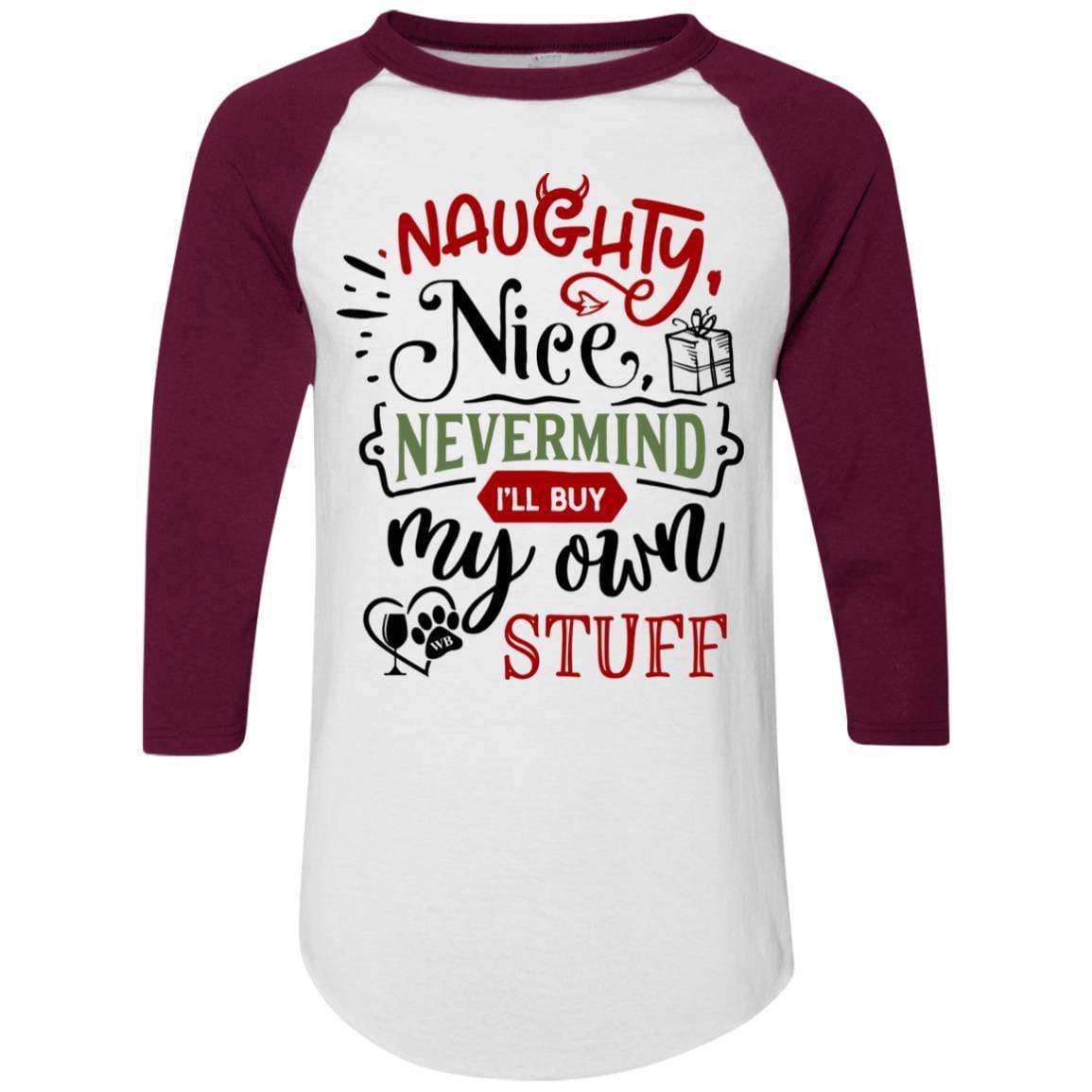 T-Shirts White/Maroon / S WineyBitches.Co Colorblock Raglan Jersey WineyBitchesCo