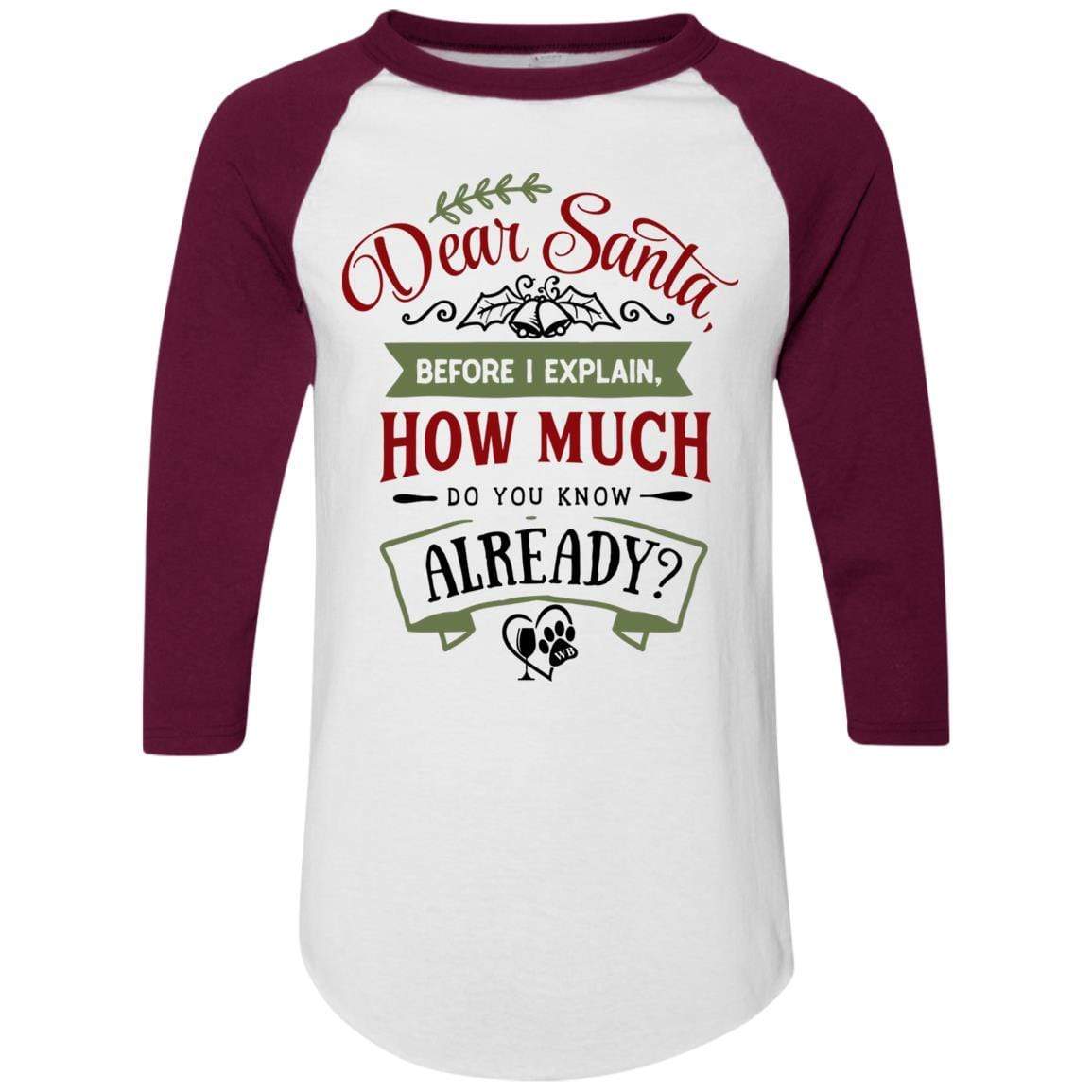 T-Shirts White/Maroon / S WineyBitches.Co Colorblock Raglan Jersey WineyBitchesCo