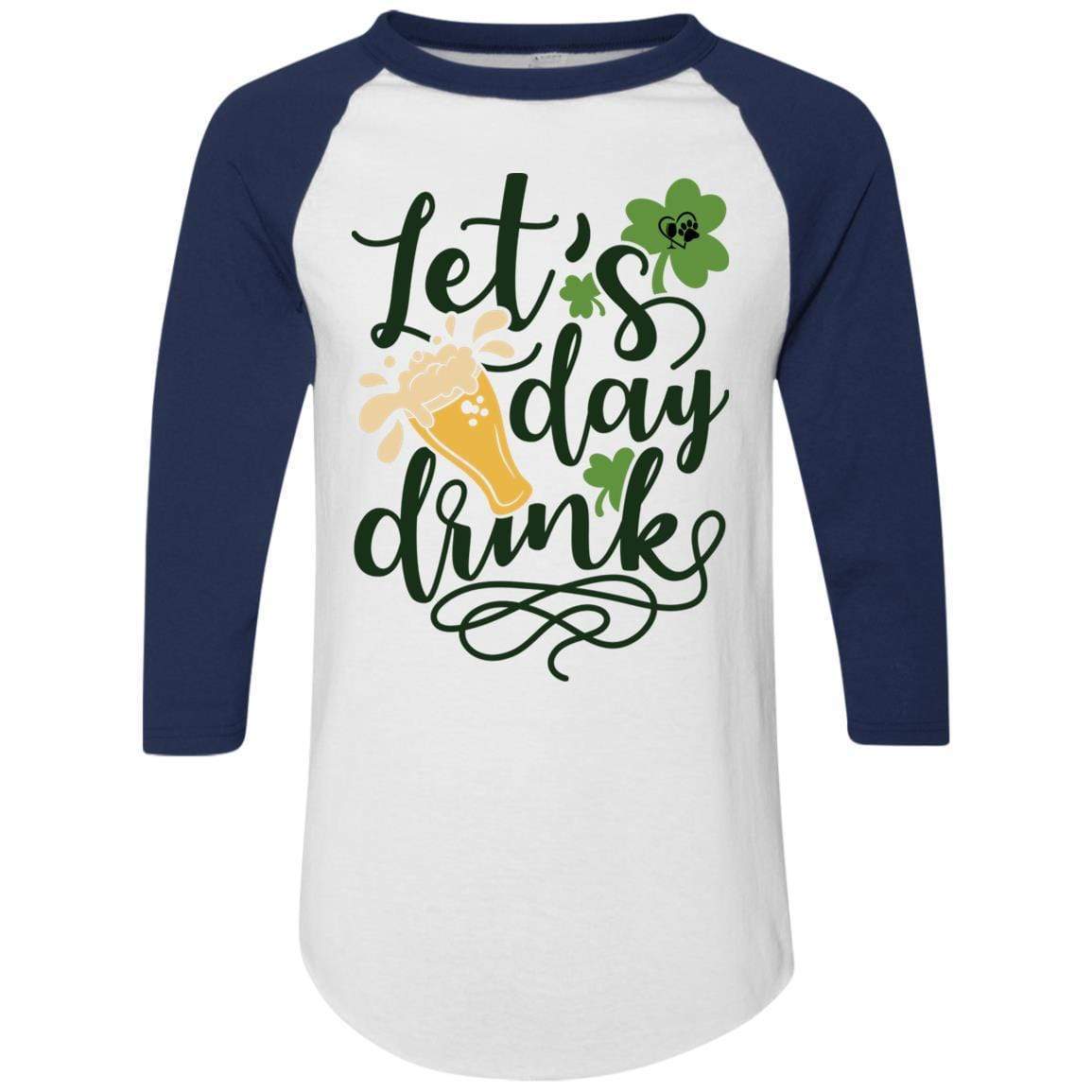 T-Shirts White/Navy / S Winey Bitches Co Colorblock Raglan Jersey WineyBitchesCo